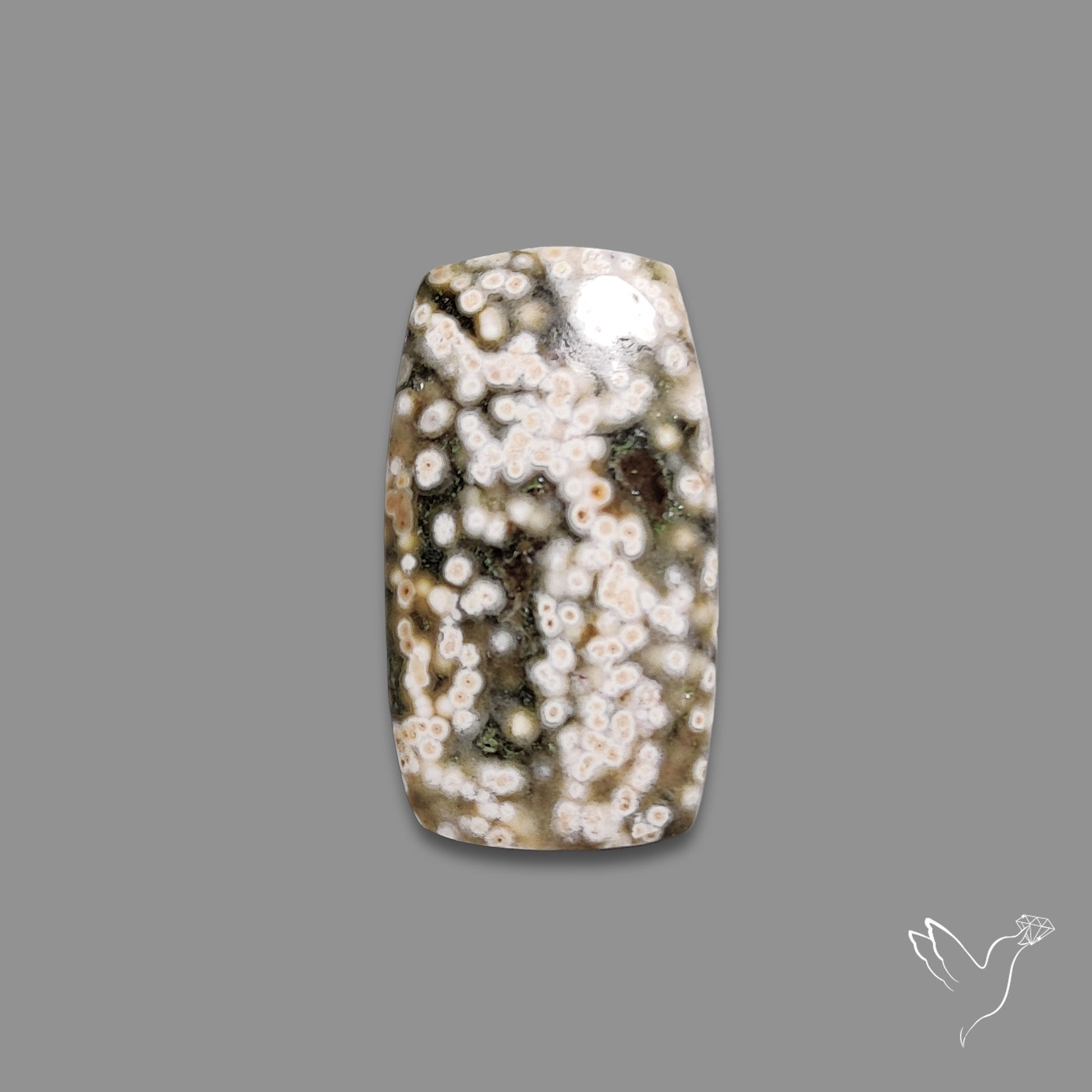 Orbicular Ocean Jasper Cabochon