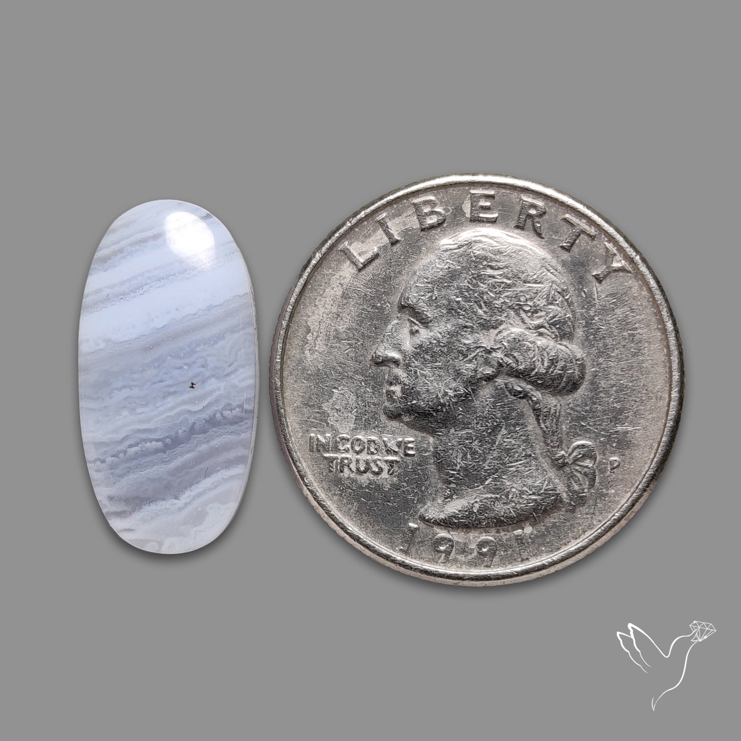 Blue Lace Agate Cabochon