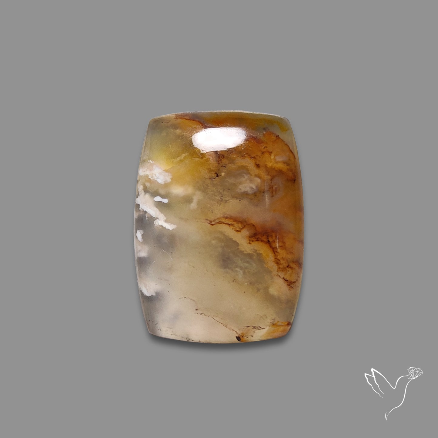 Plume Agate Cabochon
