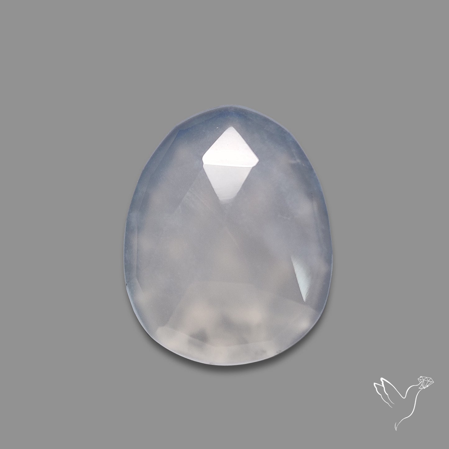 Rose Cut Blue Chalcedony