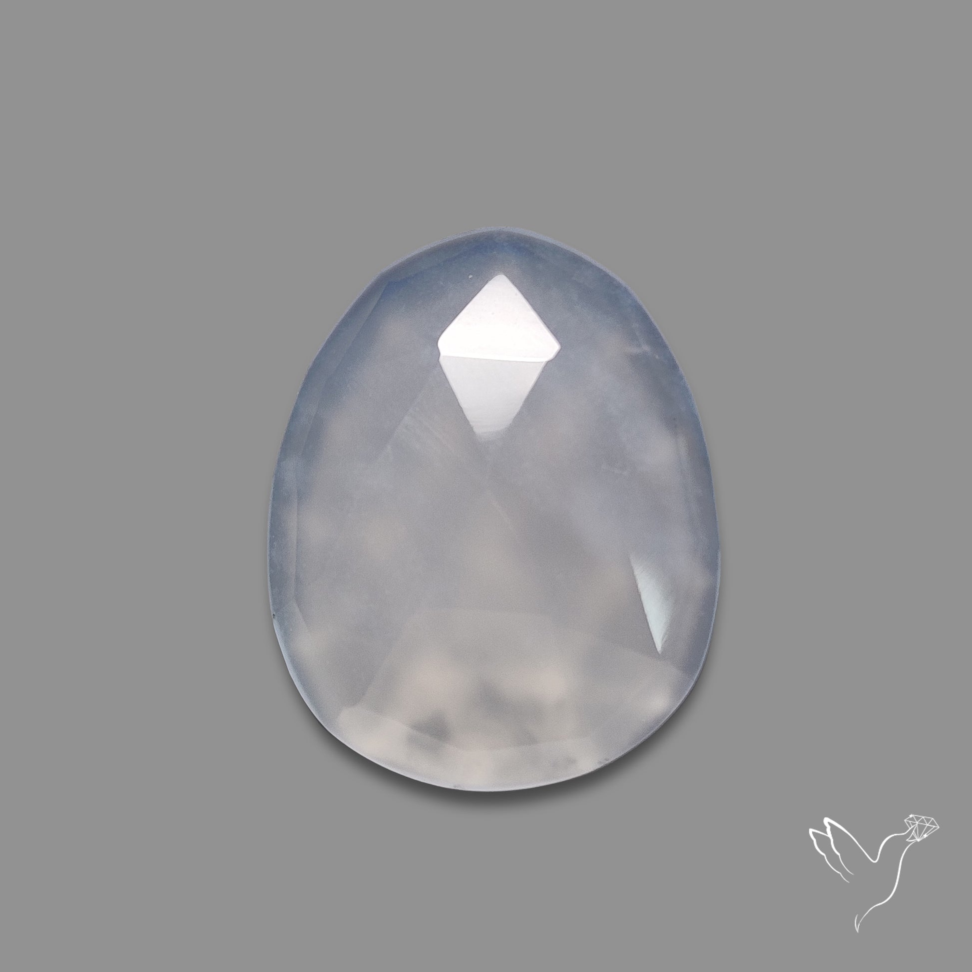 Rose Cut Blue Chalcedony