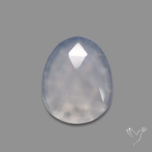 Rose Cut Blue Chalcedony