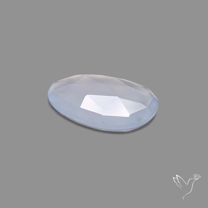 Rose Cut Blue Chalcedony