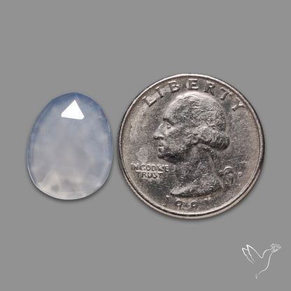 Rose Cut Blue Chalcedony