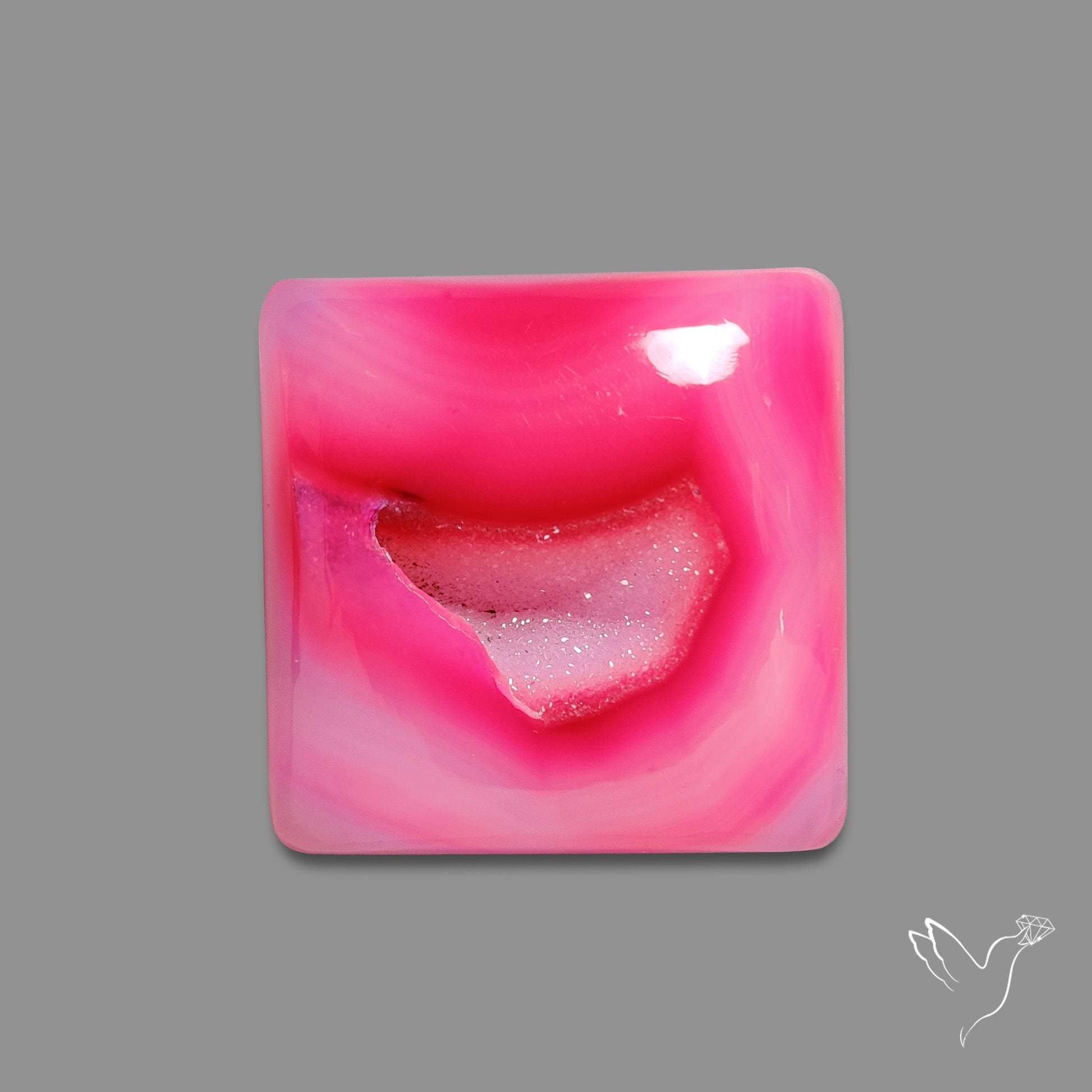 Pink Chalcedony Druzy Rani Chalcedony