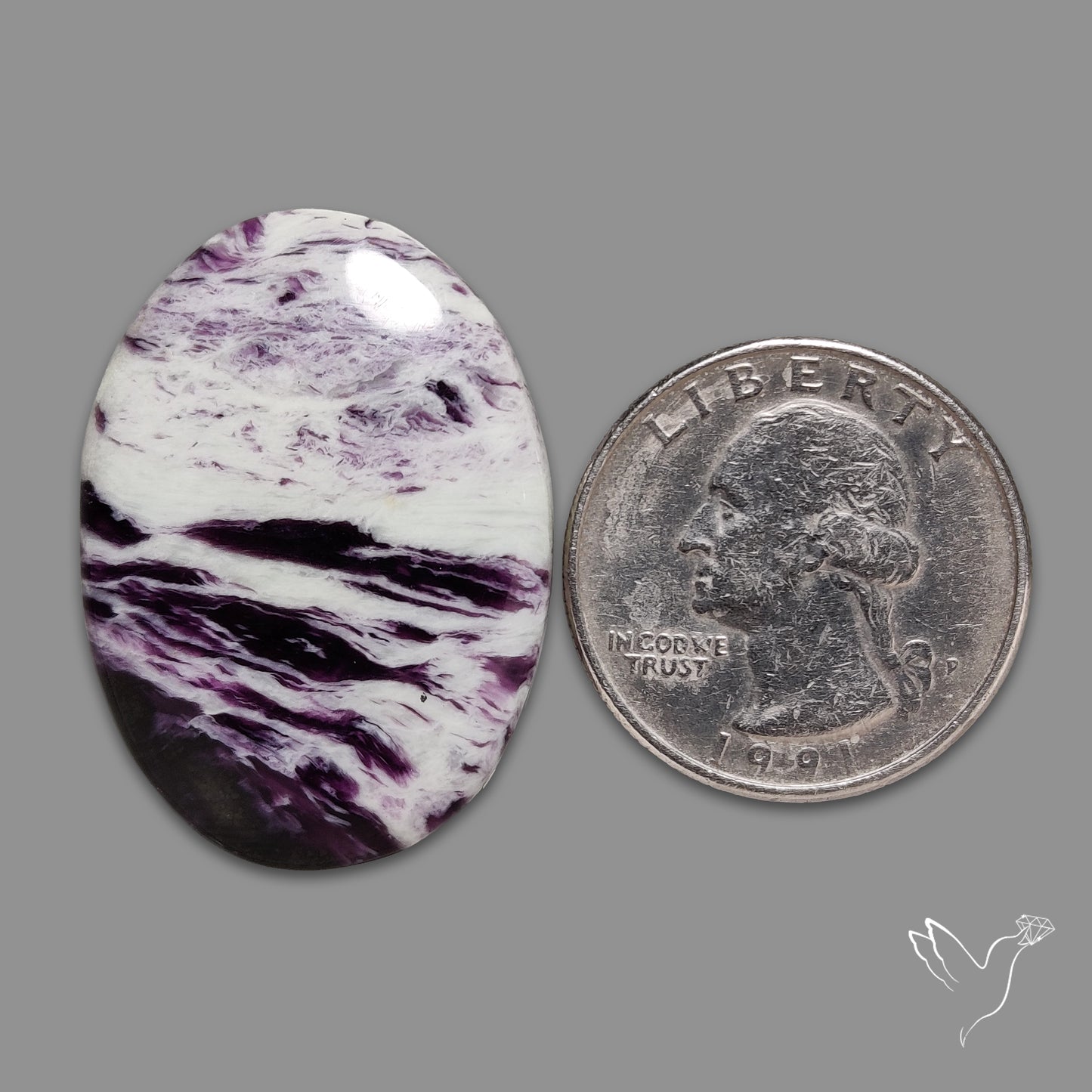 Rare Kammererite Cabochon Deep Purple Gemstone
