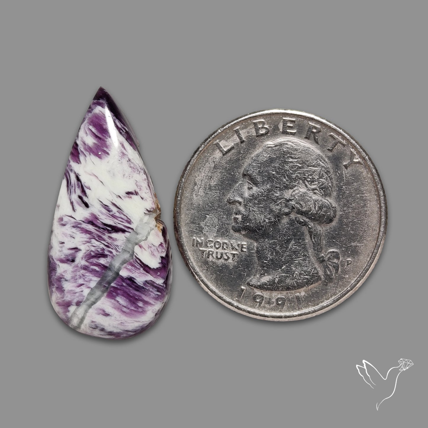 Rare Kammererite Cabochon Deep Purple Gemstone