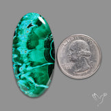 Chrysocolla In Malachite Cabochon