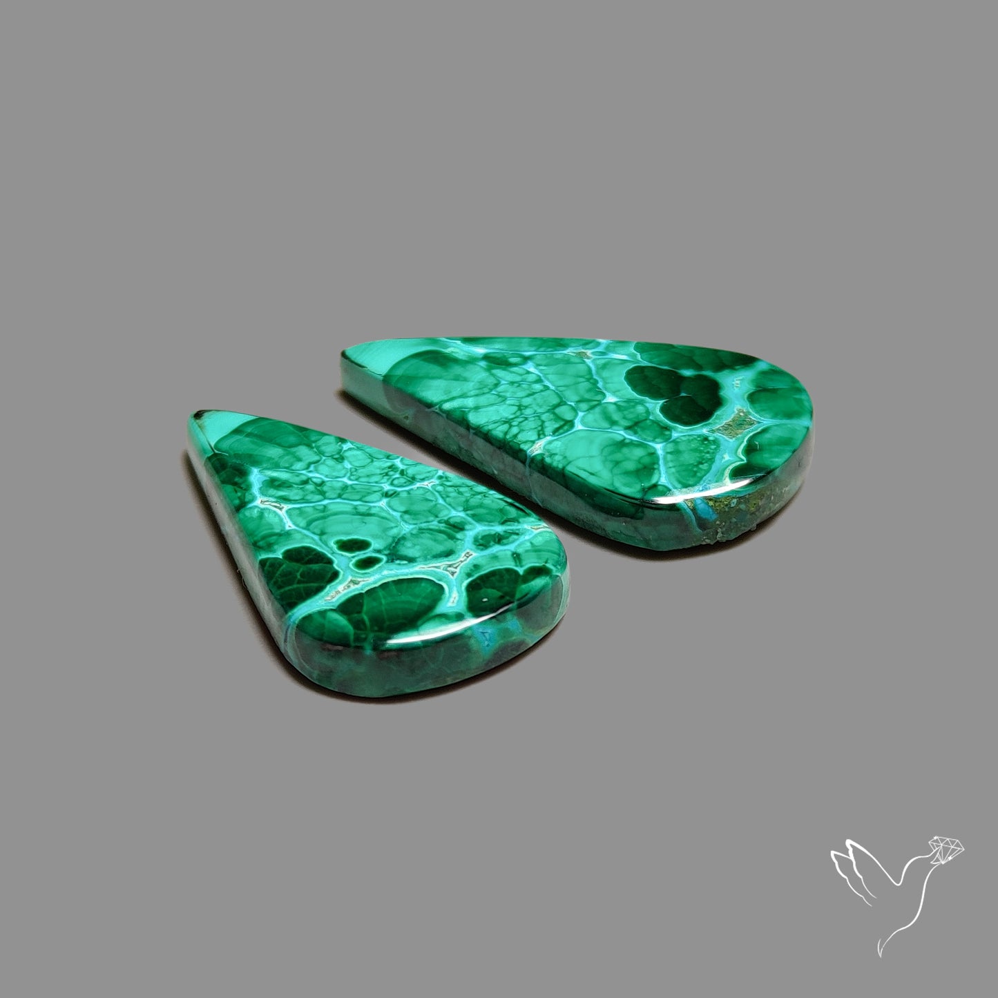 Chrysocolla In Malachite Pair