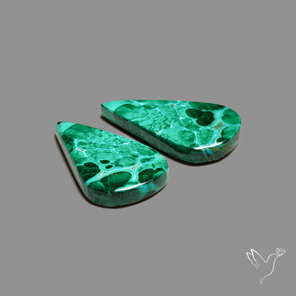 Chrysocolla In Malachite Pair