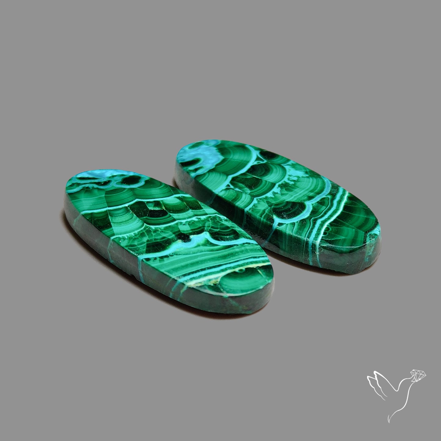 Chrysocolla In Malachite Pair
