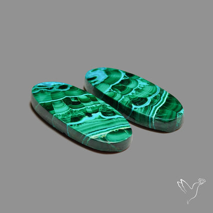 Chrysocolla In Malachite Pair