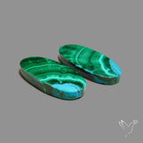 Chrysocolla In Malachite Pair