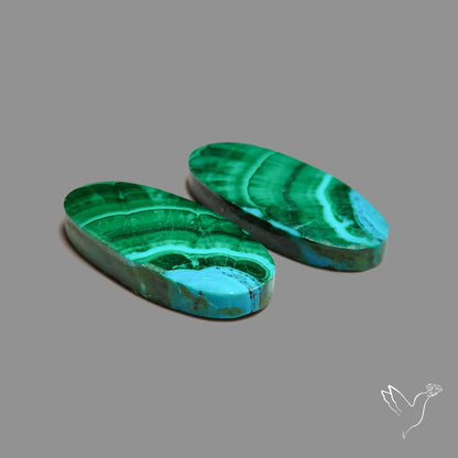 Chrysocolla In Malachite Pair