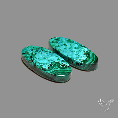 Chrysocolla In Malachite Pair