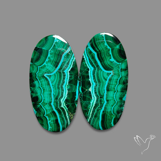 Chrysocolla In Malachite Pair