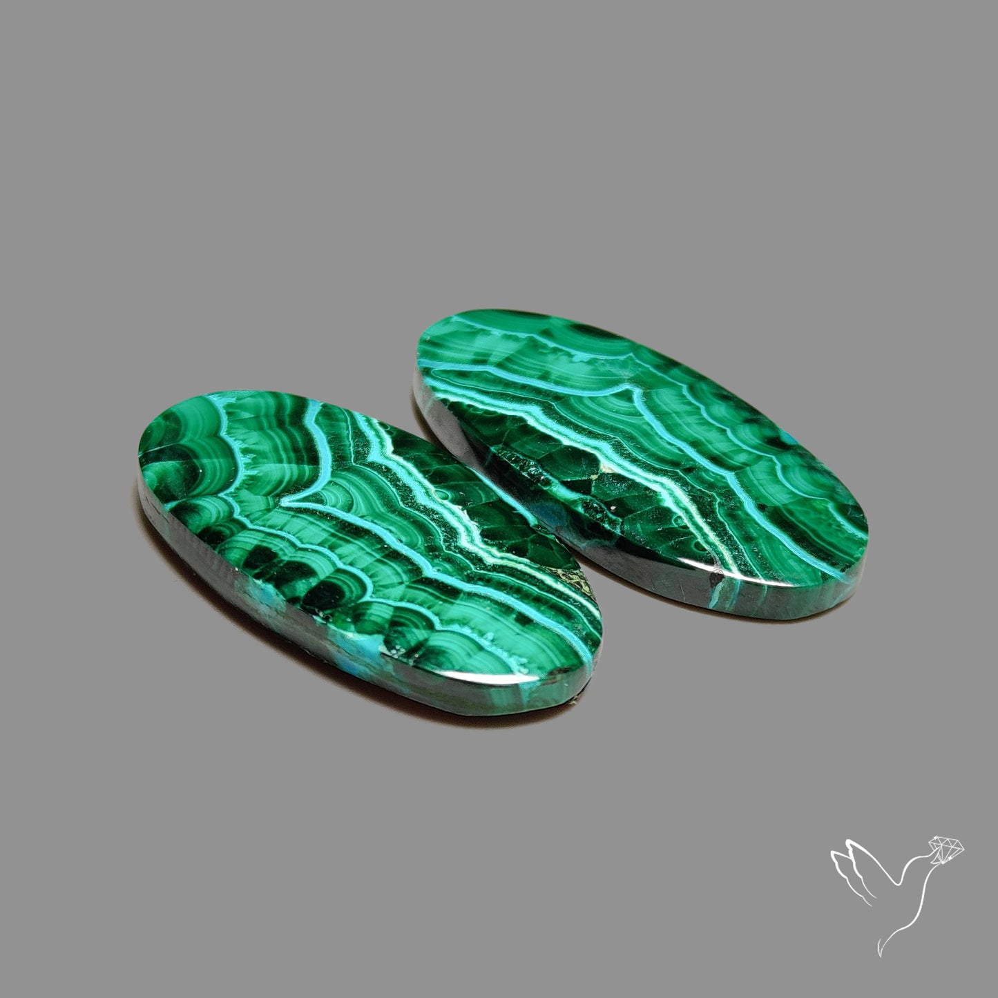Chrysocolla In Malachite Pair