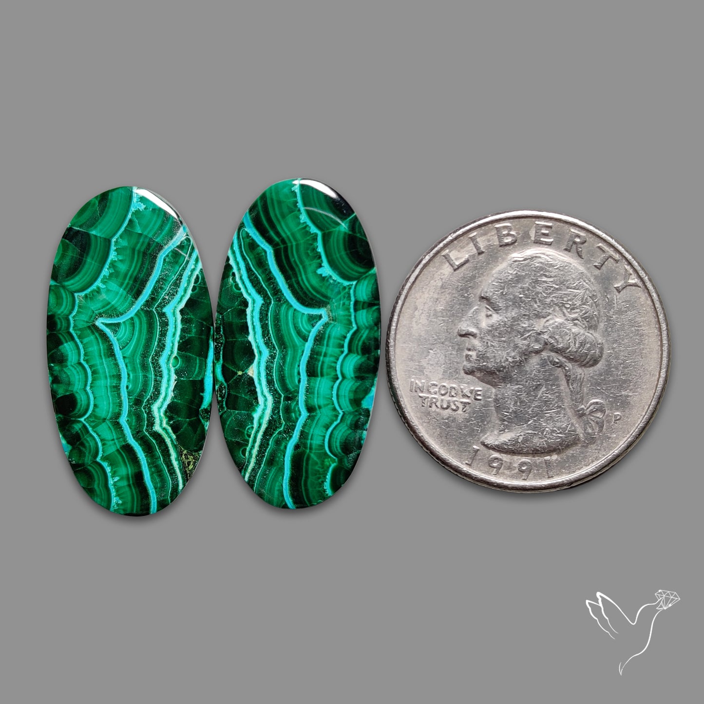 Chrysocolla In Malachite Pair