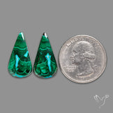 Chrysocolla In Malachite Pair
