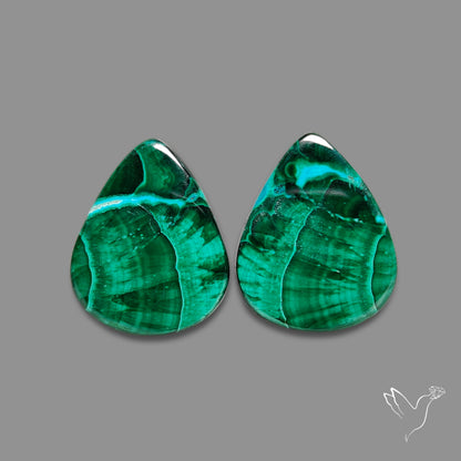 Chrysocolla In Malachite Pair
