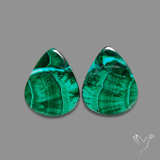 Chrysocolla In Malachite Pair