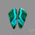 Chrysocolla In Malachite Pair