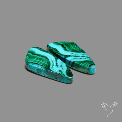 Chrysocolla In Malachite Pair