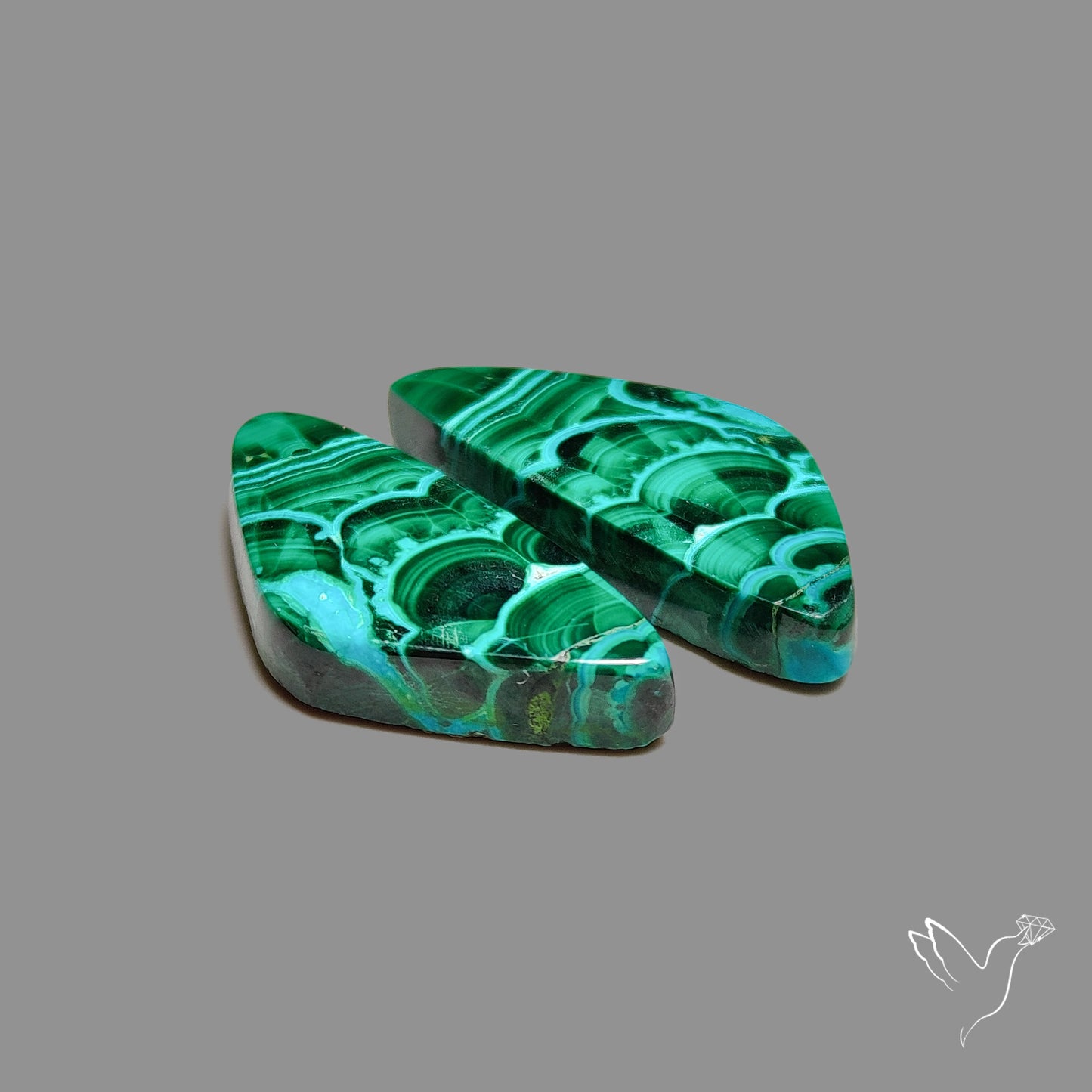 Chrysocolla In Malachite Pair