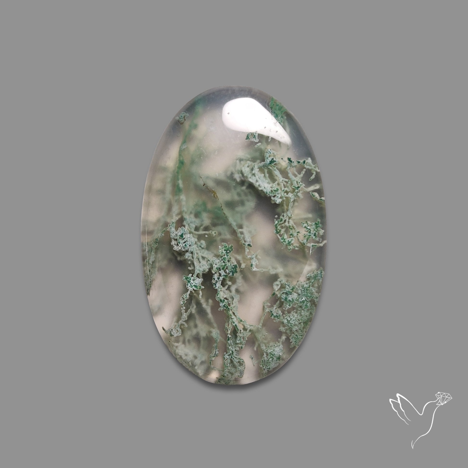 Horse Canyon Moss Agate Cabochon
