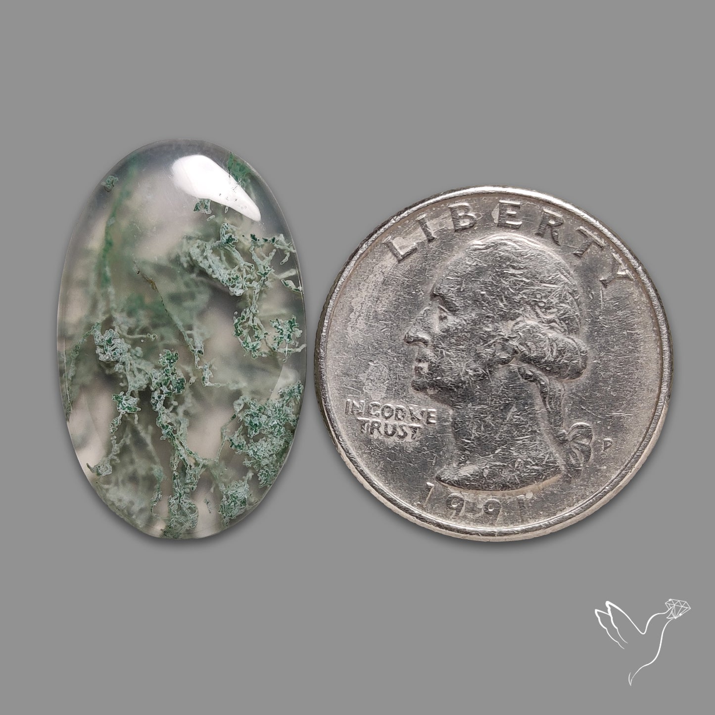 Horse Canyon Moss Agate Cabochon