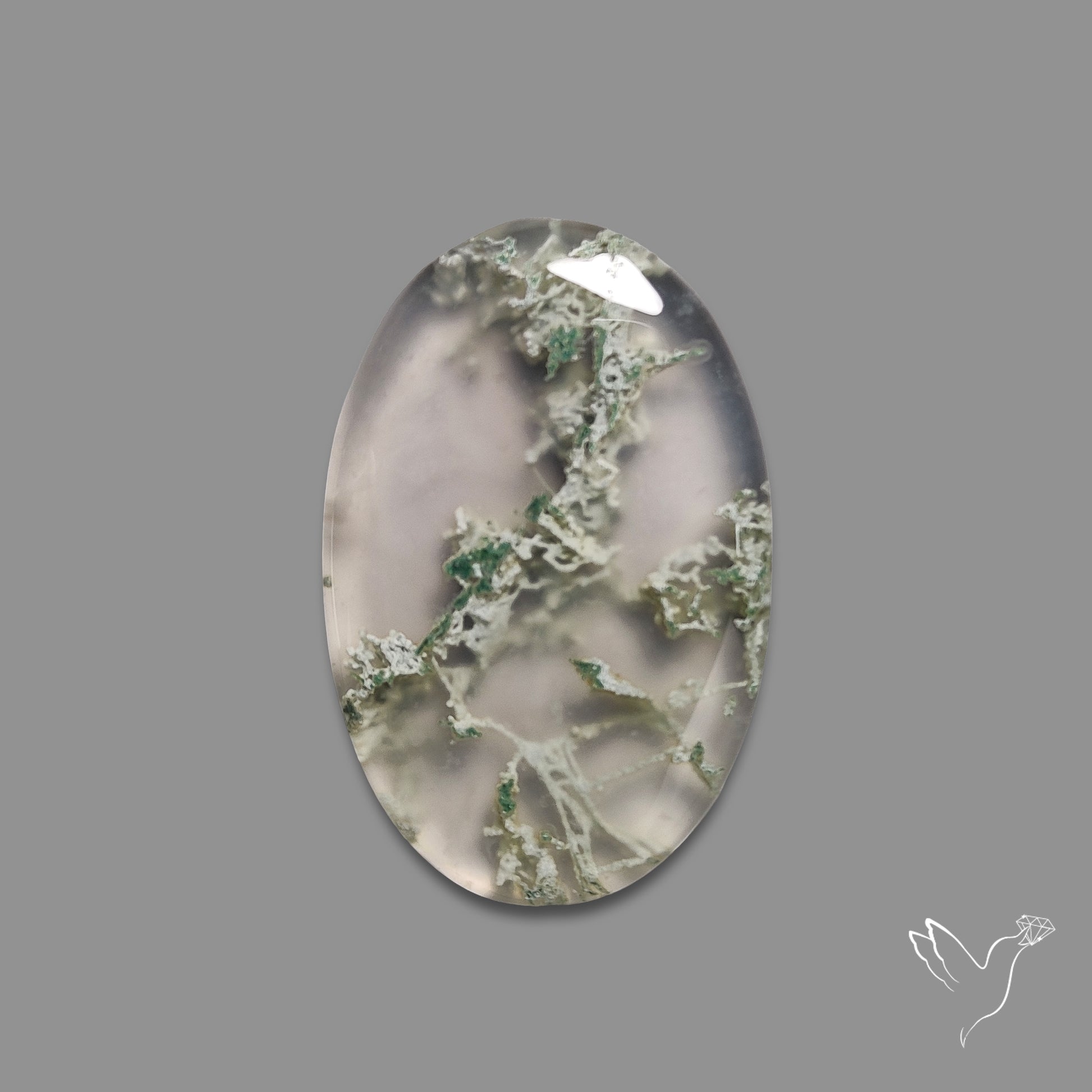 Horse Canyon Moss Agate Cabochon
