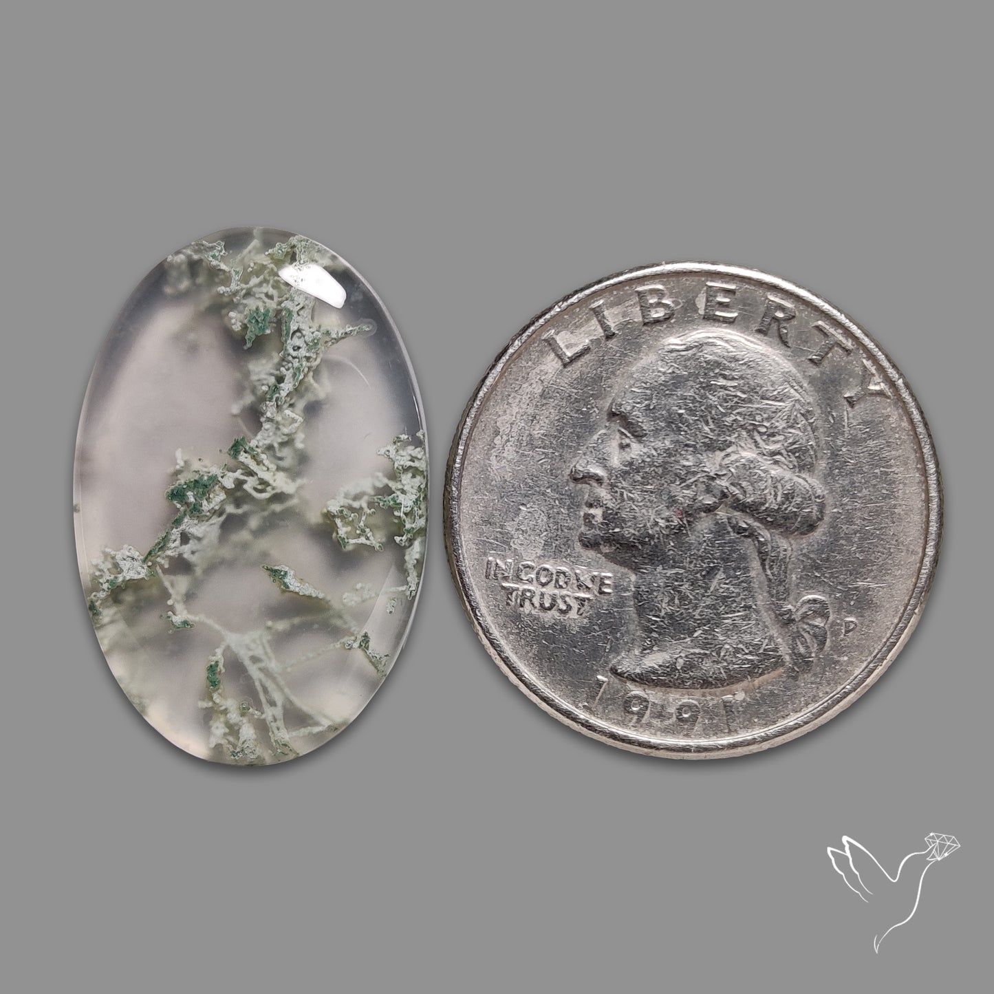 Horse Canyon Moss Agate Cabochon