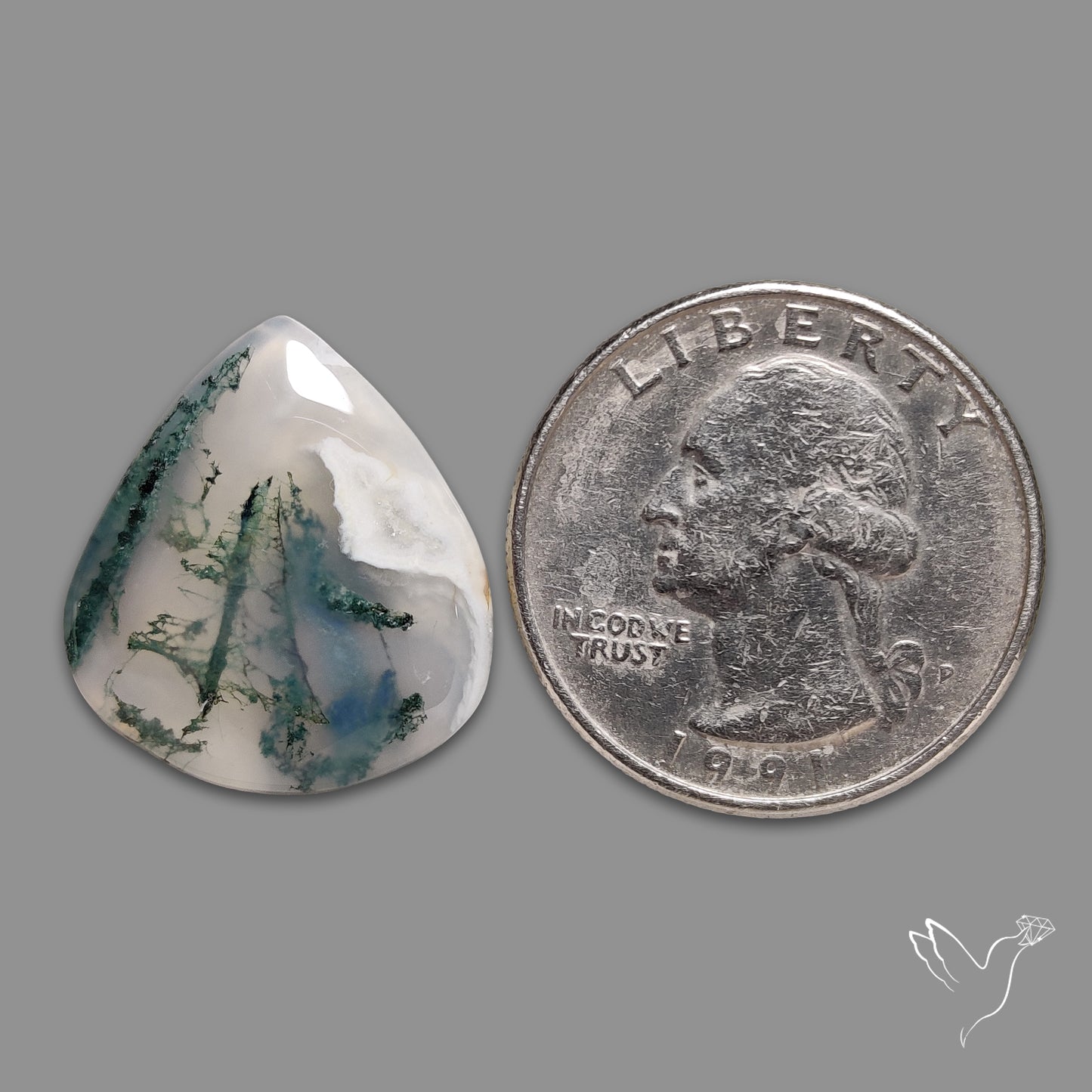 Horse Canyon Moss Agate Cabochon