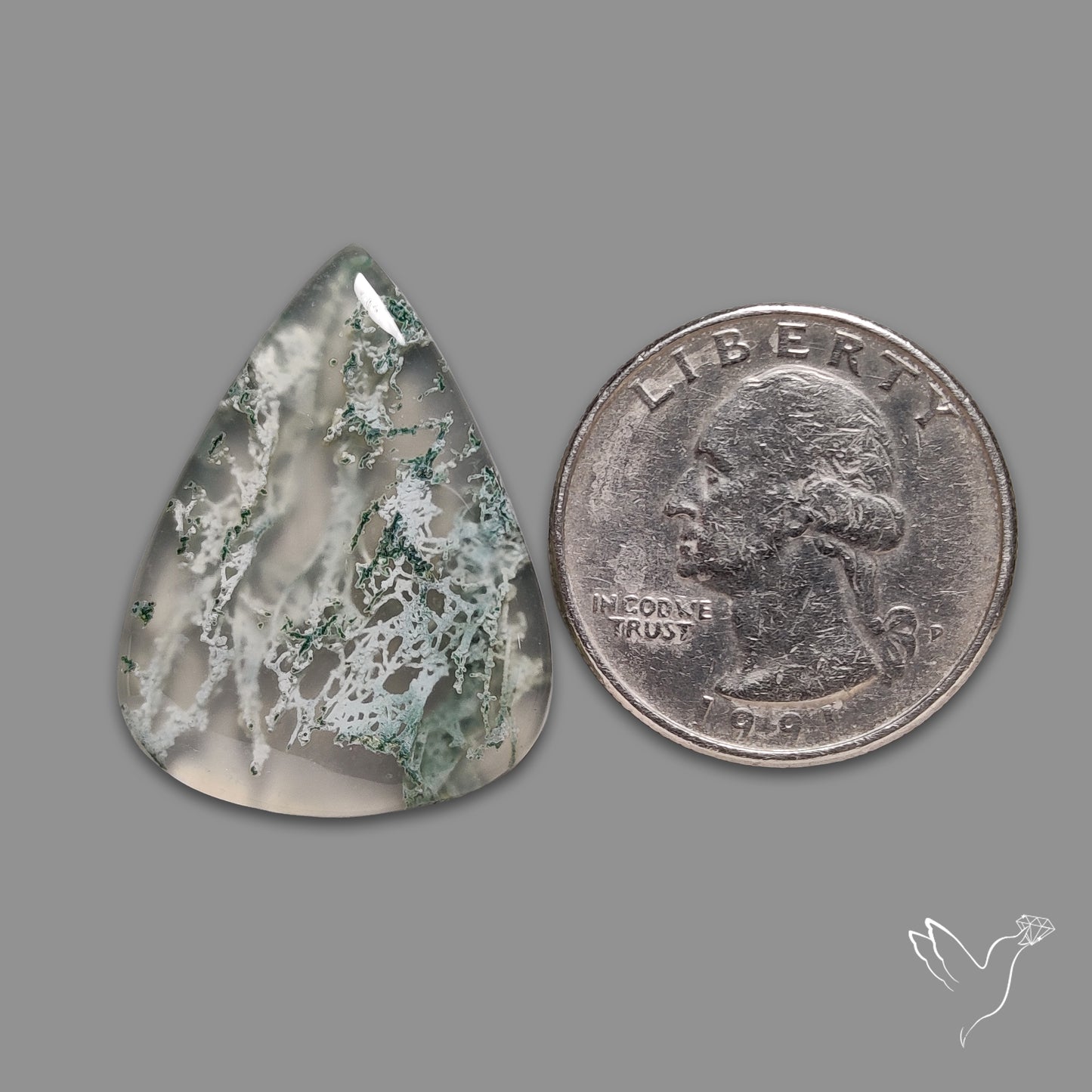 Horse Canyon Moss Agate Cabochon
