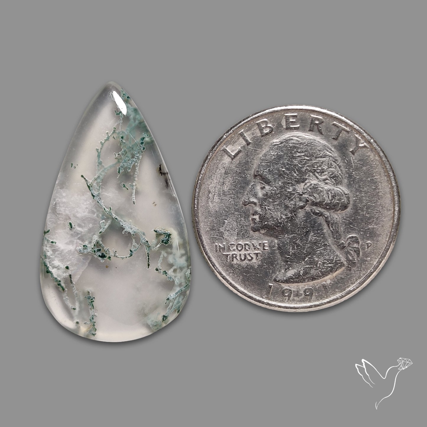 Horse Canyon Moss Agate Cabochon