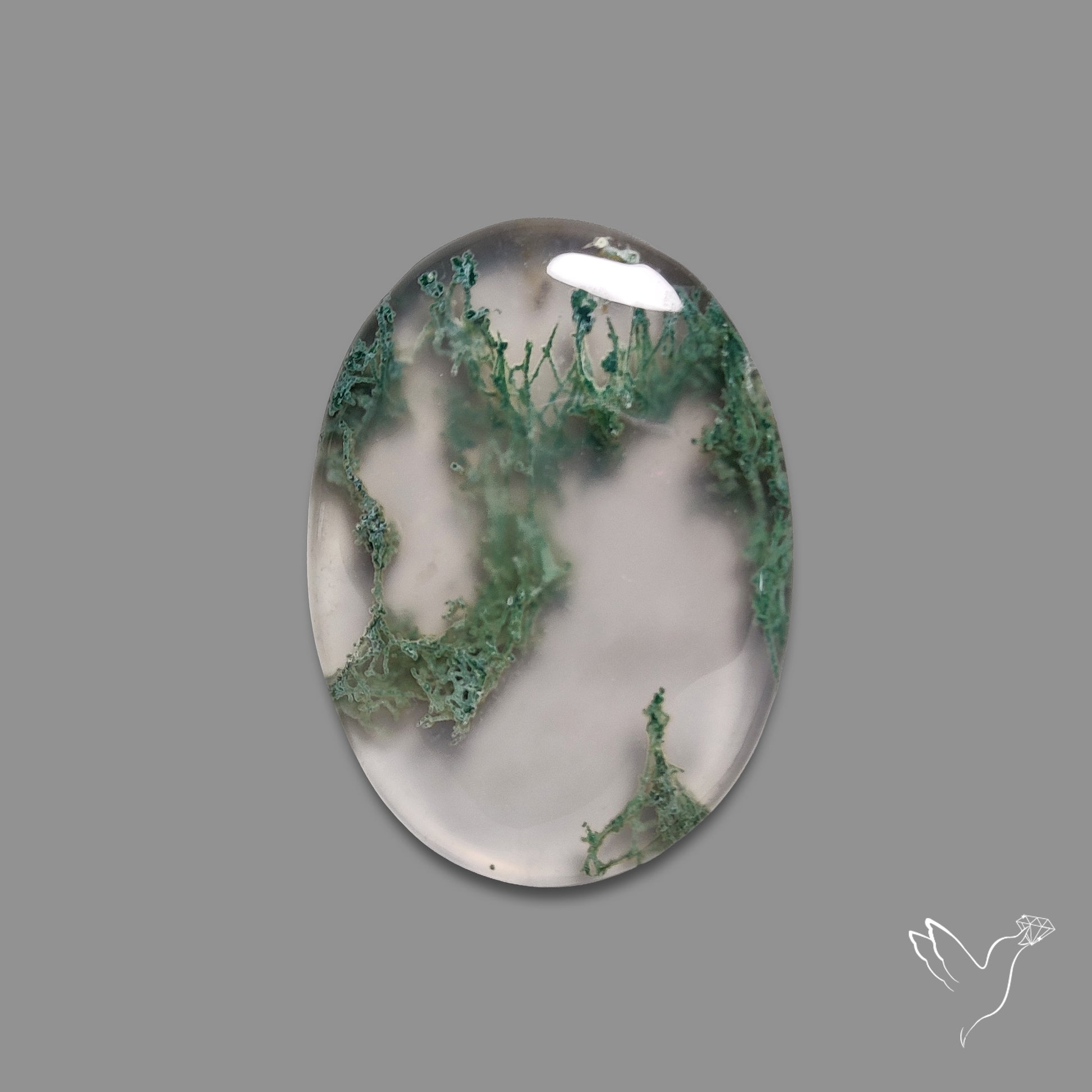 Horse Canyon Moss Agate Cabochon