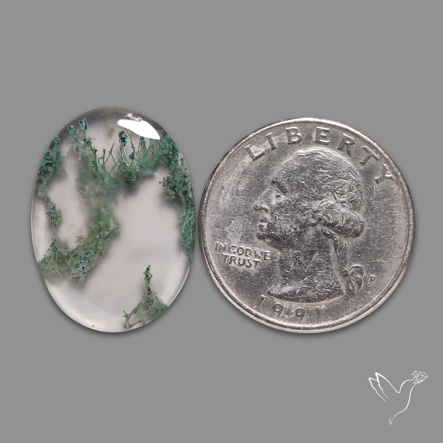 Horse Canyon Moss Agate Cabochon