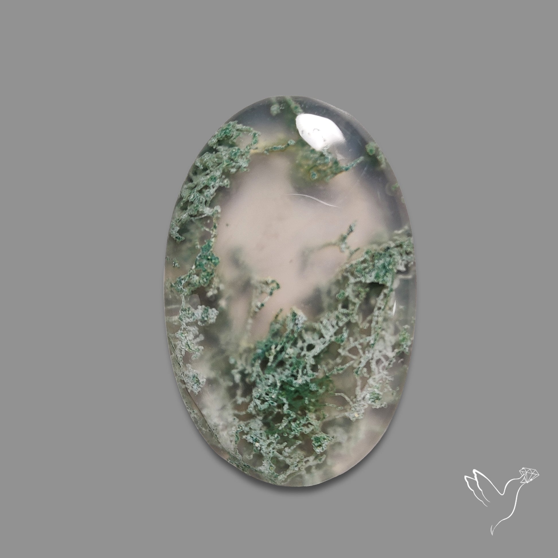 Horse Canyon Moss Agate Cabochon