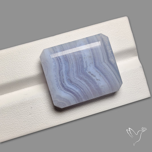 Faceted Blue Lace Agate