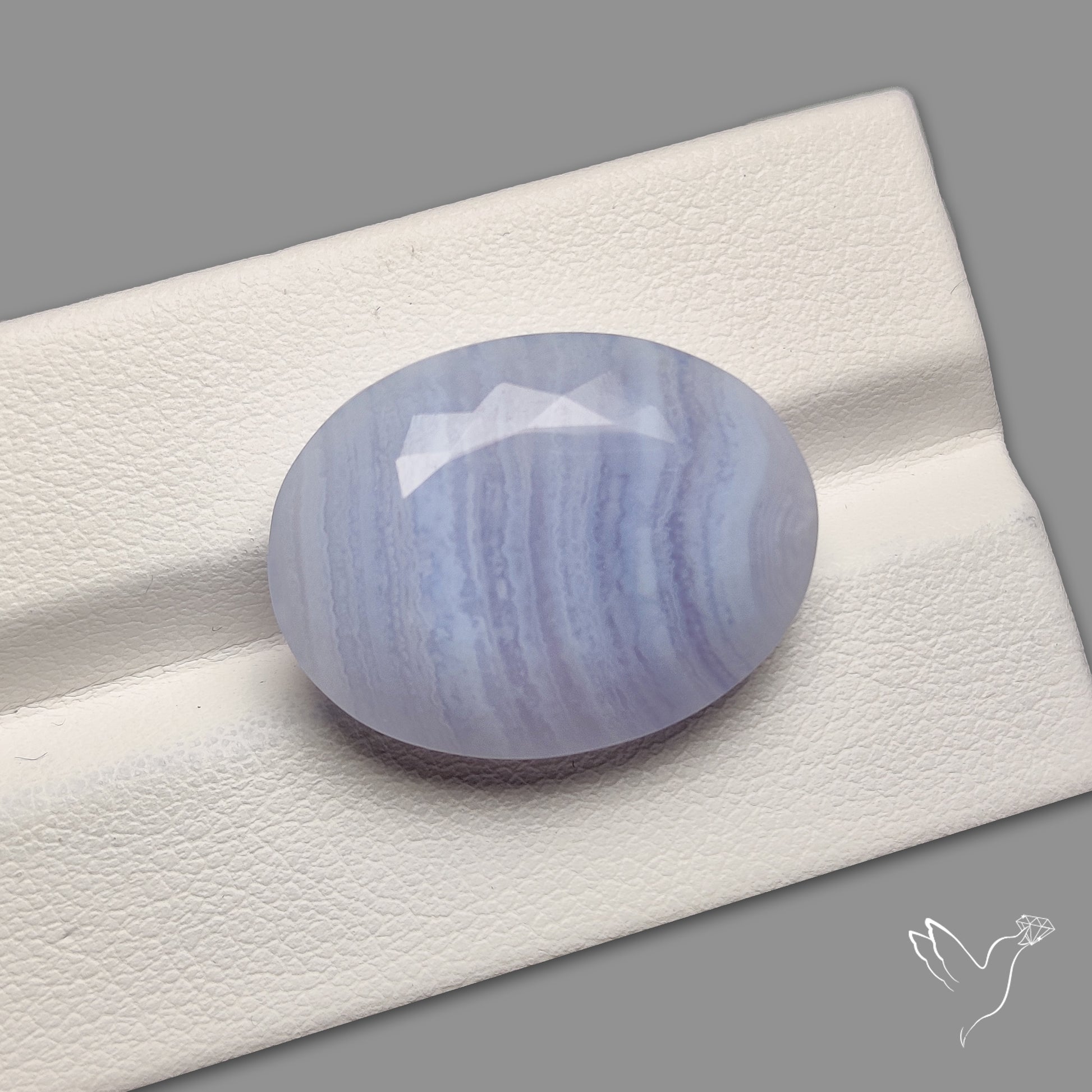 Faceted Blue Lace Agate