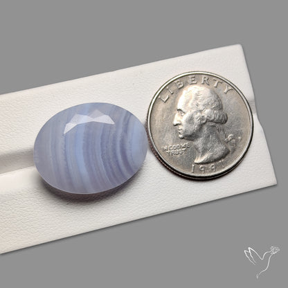 Faceted Blue Lace Agate