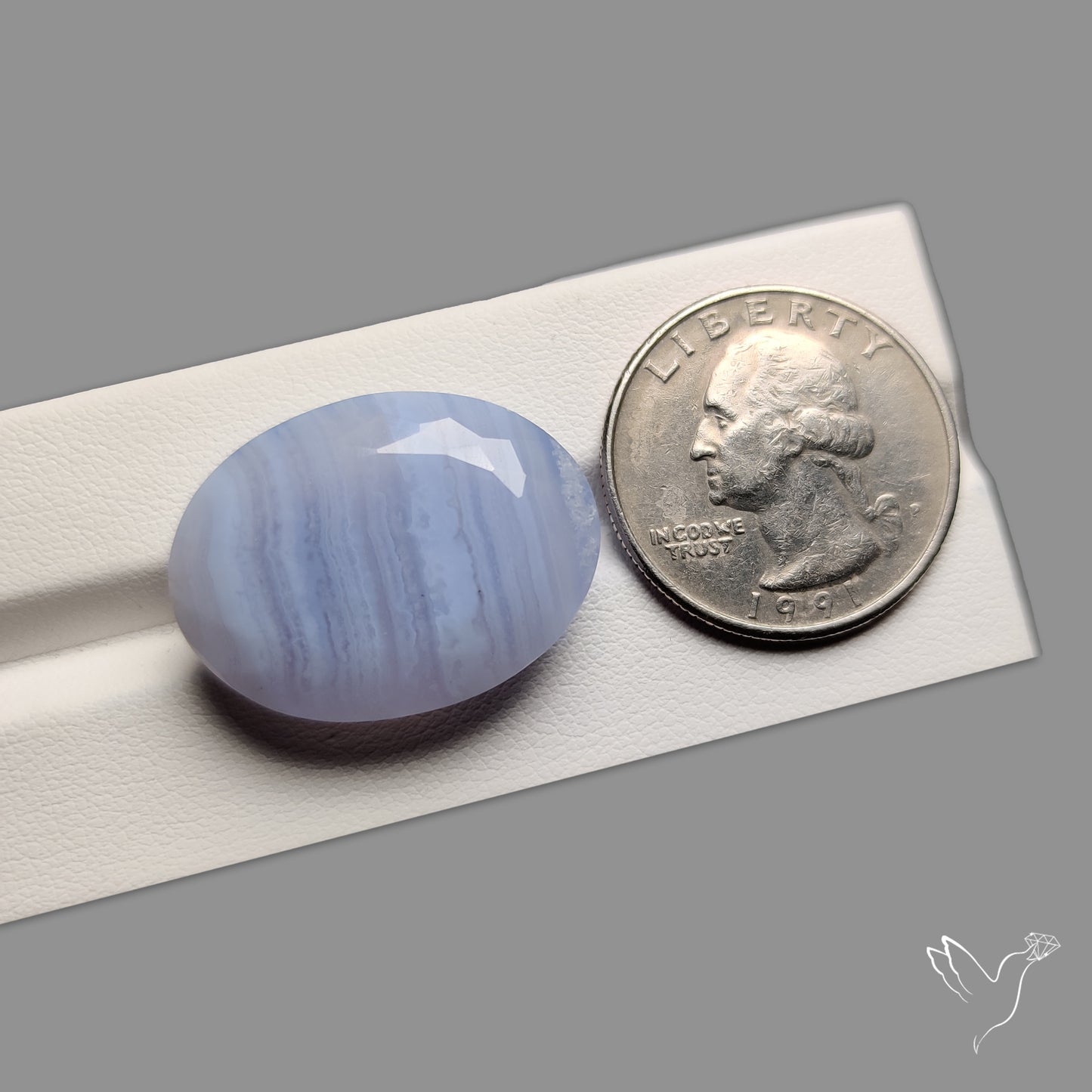 Faceted Blue Lace Agate