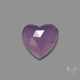 Rose Cut Lavender Chalcedony Heart
