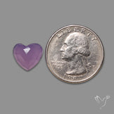 Rose Cut Lavender Chalcedony Heart