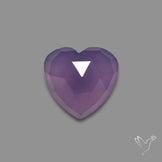 Rose Cut Lavender Chalcedony Heart