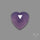 Rose Cut Lavender Chalcedony Heart