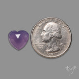 Rose Cut Lavender Chalcedony Heart