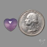 Rose Cut Lavender Chalcedony Heart