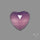 Rose Cut Lavender Chalcedony Heart