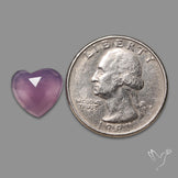 Rose Cut Lavender Chalcedony Heart